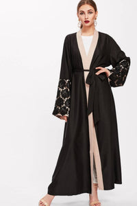open black abaya