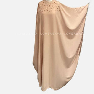 pink butterfly abaya front