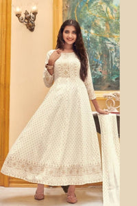 white Anarkali maxi dress