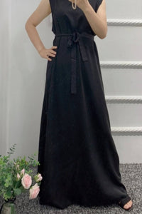 abaya slip dress black