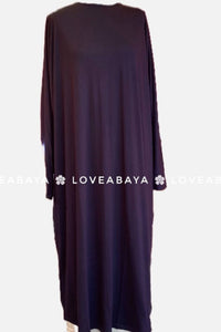 closed blue abaya