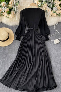Pleated Maxi Dress - French pleated